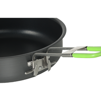 Ensemble d'ustensiles de cuisine de camping légers et portables pour l'extérieur, poêle en aluminium anodisé dur, kit de vaisselle pour pique-nique