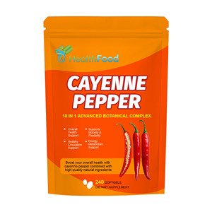 Complexe de piment de Cayenne 18 en 1, gélules molles, 240 pièces, formule naturelle à base de plantes pour la santé globale du corps et le soutien de la vitalité quotidienne - Product Image 1