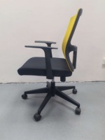 Chaise de bureau exécutive moderne à hauteur réglable en tissu, avec base pivotante en aluminium et fer, pour enfants, maison et école