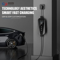 Chargeur de véhicule électrique portable monophasé GDON 32A 7kW niveau 2 avec câble de 3,5 m