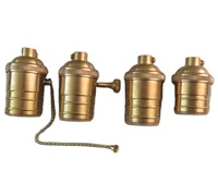Douille de lampe LED vintage E26 E27 en laiton doré sans anneaux, accessoires d'éclairage