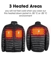 Veste matelassée chauffante d'hiver personnalisée avec batterie intégrée, auto-chauffante, rechargeable, fermeture éclair, résistante à l'eau et au vent, unisexe