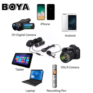 Xueren BOYA BY-MM1 Microfono da Studio Microfono Lavalier Mini Audio 3.5 millimetri Collare per il iphone <span class=keywords><strong>Canon</strong></span> Nikon DSLR Camera Camcorder - Product Image 3