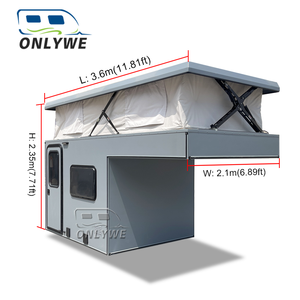 ONLYWE Campers para Camionetas en Venta: Módulos Deslizables de Techo Elevable para Camionetas, Caravanas y Furgonetas de Lona Rígida para Camping - Product Image 2