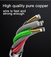 Superventas 1,2 M Nylon 3 en 1 Fast 2.8A USB Type-C Cable de carga Multi Plug Braid Blindaje para impresora de computadora en Stock