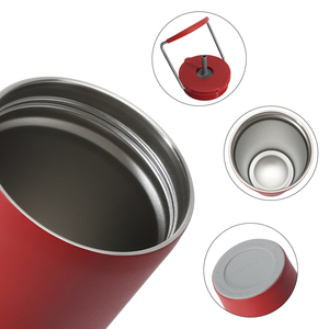 Bouteille d'eau élégante et pratique en acier inoxydable 304 avec poignée multicolore et paille, gobelet pour boissons à emporter - Product Image 6
