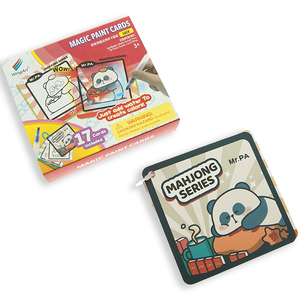 Volledig Aangepaste 2025 Juli Nieuwe Aanwinst OEM Schattige Panda Waterpapier Kaarten Set 17 Magische Geluksverfkaarten met 1 Waterpen Tekenspullen voor Kinderen van 3+ - Product Image 4