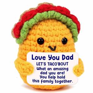 Handmade Crochet Taco Gift Positive Taco Potato Knitted Emotional Support Dolls Dad Christmas Birthday Gifts for Home <b>Decoration</b> - Product Image 1
