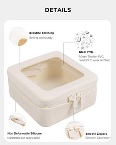 Organizador de Productos de Silicona Ecológico Rosa Personalizado para un Estilo de Vida Portátil, Pequeño Organizador de Maquillaje y Cosméticos para Bolsas de Aseo - Product Image 5
