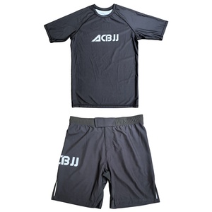 Set Rashguard+Celana Pendek Pria Kustom Baru untuk Pakaian Bertarung MMA untuk Jiu Jitsu & Grappling - Product Image 1