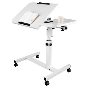 Table portable pour <span class=keywords><strong>ordinateur</strong></span> portable à utiliser au lit, sur pieds, réglable en hauteur, avec roulettes, pour produits en papier - Product Image 3