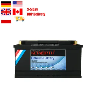 Grosir stok EU baterai Lithium 12V kemasan baterai lifepo4 isi ulang baterai lifepo4 12.8v 100ah 200ah 300ah baterai ion lithium
