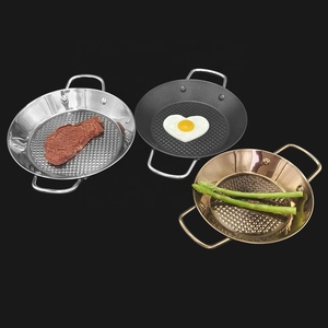 Commercial Kitchen Cooking Pot Stainless Steel Seafood Pot Rose Gold <strong>Paella</strong> <strong>Pan</strong> With Two Handle - Product Image 4