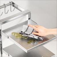 Support de rangement pour couvercles de casseroles et poêles en acier inoxydable 304 à 5 niveaux, réglable en hauteur, avec crochets pour accessoires d'évier de cuisine