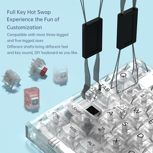 Fl eSports q75pro Bàn Phím Cơ Khí 3 Chế Độ USB/2.4G/<span class=keywords><strong>Bluetooth</strong></span> Bàn Phím Không Dây 82 Phím Bàn Phím PC Chơi Game Phụ Kiện - Product Image 3