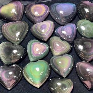 Venta al por Mayor de Corazones de Obsidiana Arcoíris, Cristal Curativo Natural Pulido para Decoración del Hogar y Regalos Navideños - Product Image 6