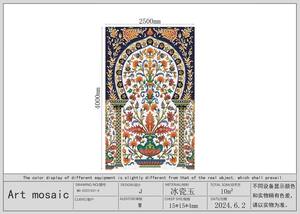 Intérieur en verre moderne Villa Design graphique tapis design Découpes Mosaïque Carreaux Art mural Peintures murales - Product Image 2