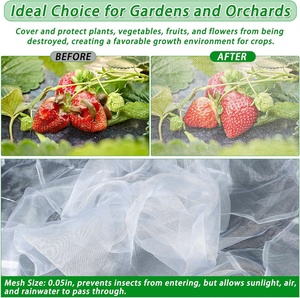 Promotion : Filet de protection LTJY pour plantes, légumes, fruits et oiseaux, pour jardin et potager, avec cordon de serrage, blanc T885 - Product Image 3