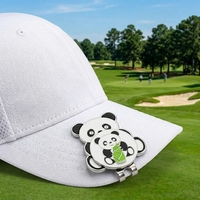 Clip Magnético para Gorra de Golf con Diseño de Panda y Bambú, con Marcador de Pelota de Golf Extraíble, Novedoso, con Logotipo Personalizado, Regalo de Golf