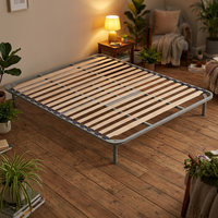 Sommier en métal pleine grandeur à hauteur uniforme avec lattes en bois écologiques pour empêcher l'inclinaison du matelas