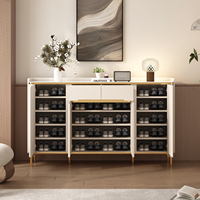 Meuble à chaussures de luxe Lxyx en ardoise, finition peinte, meuble de séparation pour entrée, grande capacité de rangement, style italien