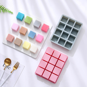 OEM ODM Professional Food Grade Diy Baby Food <b>Small</b> Square <b>Chocolate</b> <b>Bars</b> Silicon Molds - Product Image 2