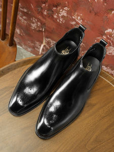 Botas de cuero genuino de lujo profesional de primera clase, botas <span class=keywords><strong>Chelsea</strong></span> para hombres, botas de cuero para hombres - Product Image 4