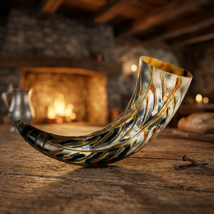 Escultura Artística de Lujo Hecha a Mano con Cuerno de Búfalo, con Forma Curva Natural y Diseño Tallado Inspirado en Animales para un Interior Elegante - Product Image 1
