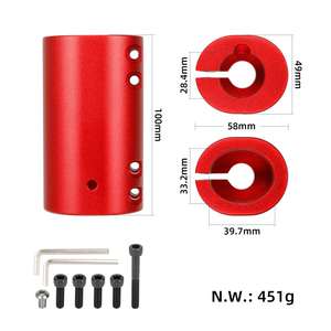 Soporte plegable rojo CNC para scooters Xiaomi serie M365, accesorio de soporte de base de aleación de aluminio, tamaño estándar, color rojo - Product Image 2