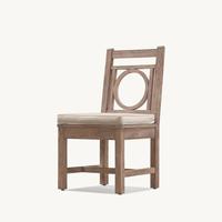 Table et chaises d'extérieur, ensemble de salle à manger moderne en teck pour cour, jardin, terrasse, style chinois oriental simple, grande table d'extérieur