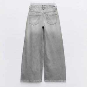 Prix d'usine en gros OEM Personnalisé Jean homme taille basse coupe boxer jambe large délavé effet vieilli - Product Image 2