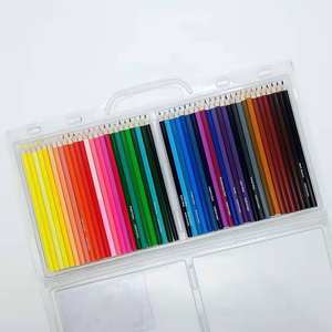 Crayons de couleur professionnels de haute qualité 50 100 120 couleurs Ensemble de crayons d'artiste Crayons aquarelle Boîte en <span class=keywords><strong>papier</strong></span> Formes triangulaires - Product Image 1