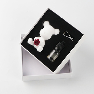 Finru Car Aroma Stone <strong>Diffuser</strong> Vent Clip Bear Shaped Ceramic Essential <strong>Oil</strong> Fragrance Air Freshener Cute <strong>Mini</strong> Gift Box - Product Image 5