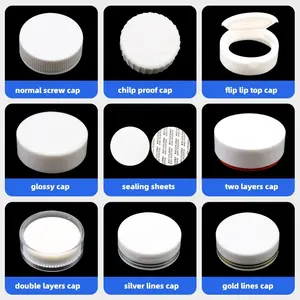 500ml nhựa Pill chai Trắng HDPE lớn hơn container cho bột thảo dược bổ sung sức khỏe viên nang Tablet vitamin cá dầu kẹo