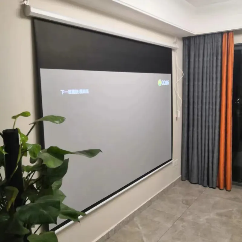 Écran de Projection électrique Home cinéma/écran de projecteur motorisé/écran enroulable automatique 100 pouces 4:3 blanc mat avec télécommande
