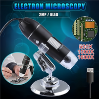 Microscope numérique USB portable 500X 1000X 1600X Grossissement Endoscope Lumière blanche intégrée 8 LED Loupe Caméra vidéo