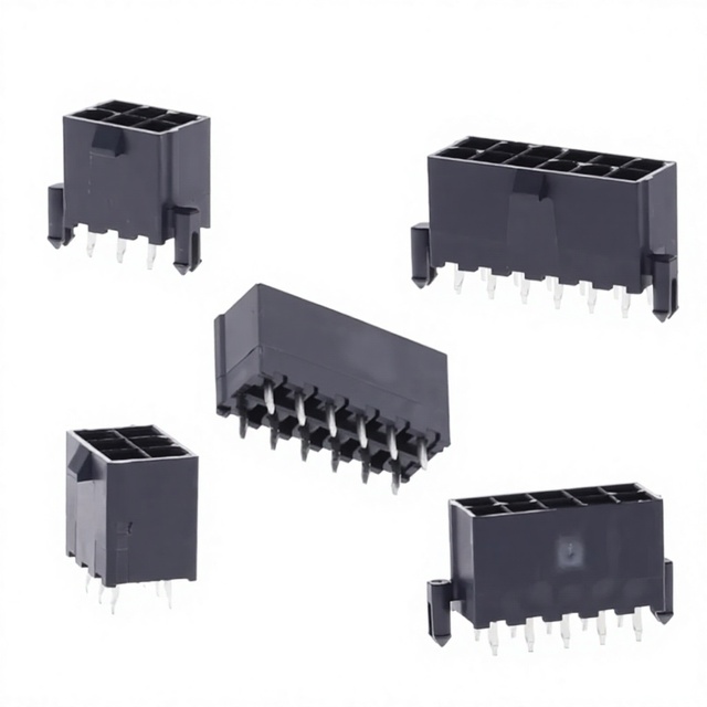 ATX Motherboard Power Supply 4-24Pin Dual-Ear Earless Female Connector High-Temperature Housing Pitch 42mm Made China for