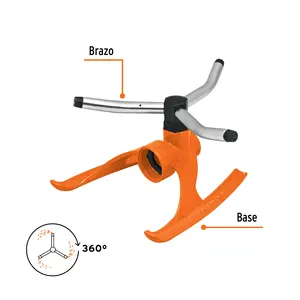 Master con 48 unidades Aspersor metálico giratorio con 3 brazos de aluminio, Truper - Product Image 2