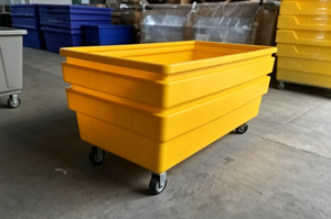 Carrito de Lavandería de Plástico de 700L, Capacidad de Carga de 500KG, Carrito de PE <span class=keywords><strong>con</strong></span> Ruedas de 5 Pulgadas para Hotel y Lavandería - Product Image 2