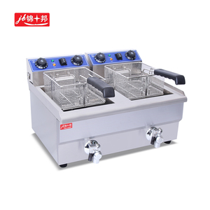 <span class=keywords><strong>Friteuse</strong></span> électrique à <span class=keywords><strong>double</strong></span> chambre de grande capacité pour machine à frire à l'huile de cuisine commerciale - Product Image 1