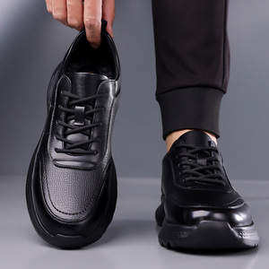 Zapatos Casuales para Hombre, con Punta Redonda, Cordones, Suela Plana de Goma, Entresuela de EVA, Forro de PU, para Todas las Temporadas, Color Sólido - Product Image 3
