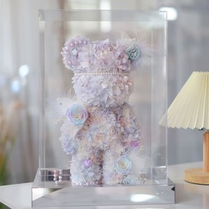 Orsetto di rose stabilizzate in offerta speciale per laurea, Ringraziamento, compleanno, Natale, San Valentino - Fiori eterni - Product Image 4