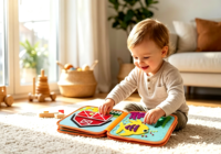 Nouveau 2026 : Tableau d'activités en feutre pour tout-petits, avec logo personnalisé, 10 pages, style russe, livre d'activités Montessori pour bébé, livre silencieux
