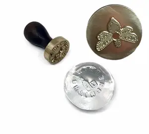 Sello personalizado de cobre y latón sin plomo, sello con monograma, Logo grabado, negocio, cubitos de hielo, sello de marca