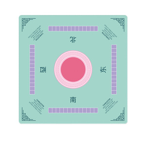 Housse <span class=keywords><strong>de</strong></span> table <span class=keywords><strong>de</strong></span> mahjong en caoutchouc brodée avec monogramme, antidérapante, pour les joueurs <span class=keywords><strong>de</strong></span> mahjong - Product Image 5