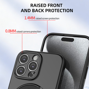 Funda de Teléfono Personalizada de Lujo Premium 2025 para iPhone 17 16 Pro Max, Carcasa Trasera Antigolpes con Anillo Metálico de 360 Grados - Product Image 6