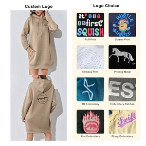 Commercio all'ingrosso di alta qualità Streetwear tinta unita francese <span class=keywords><strong>con</strong></span> ricamo in spugna <span class=keywords><strong>elegante</strong></span> da donna vendita calda moda donna lunga <span class=keywords><strong>felpa</strong></span> <span class=keywords><strong>con</strong></span> <span class=keywords><strong>cappuccio</strong></span> - Product Image 2