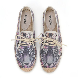 Baskets plates d'été décontractées pour femmes, chaussures en toile respirantes <span class=keywords><strong>à</strong></span> une étape avec conception <span class=keywords><strong>à</strong></span> <span class=keywords><strong>lacets</strong></span>, <span class=keywords><strong>espadrilles</strong></span> confortables <span class=keywords><strong>à</strong></span> semelle intérieure en maille - Product Image 3