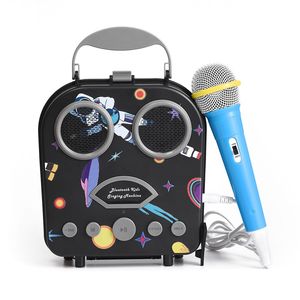 Juego de micrófonos con altavoz para <span class=keywords><strong>Karaoke</strong></span> para niños, micrófono inalámbrico portátil con bolsa de transporte de dibujos animados, máquina para cantar, se conecta con reproductor Mp3 - Product Image 2