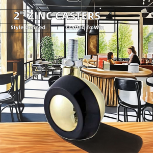 2-Zoll-Möbelrollen aus Zink legierung Twin M8 M10 Drehs tiel mit Gewinde Leicht beweglicher Bürostuhl Lenkräder für Büromöbel - Product Image 2